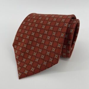 Jos. A. Bank Executive Collection Silk Tie Orange Geometric Medallion Men's Tie